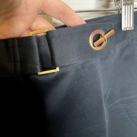 Magaschoni Women's Cotton Trouser Shorts Toggle Closure Navy 10 Nautical Preppy - Picture 6 of 12